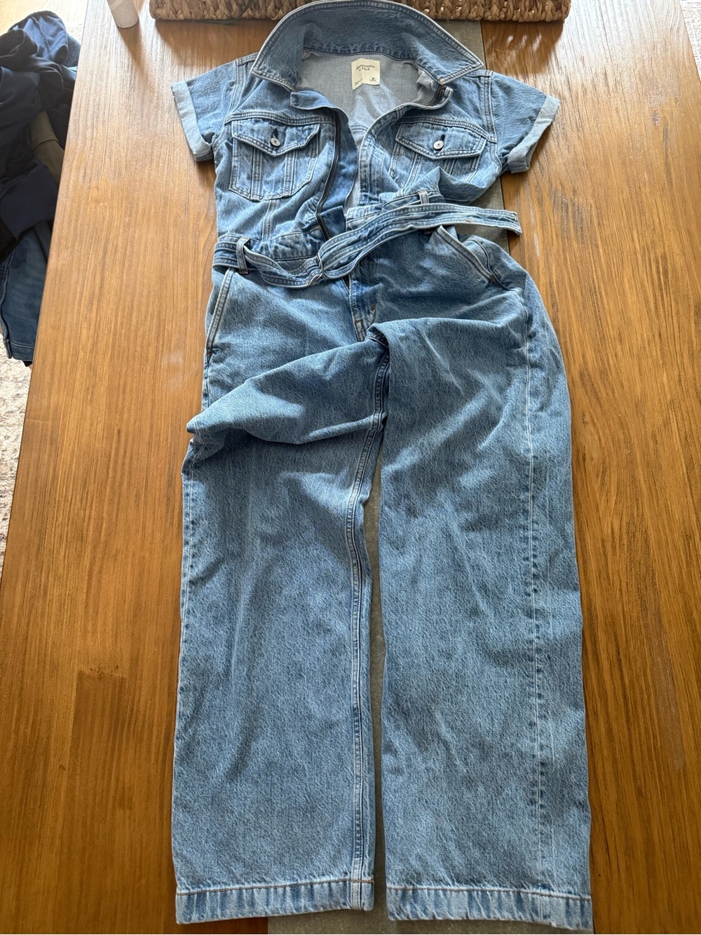 Abercrombie & Fitch Light Blue Straight-Leg Jeans